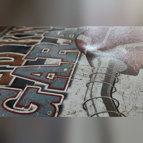 🛠️⛽ Vintage-Style Metal Sign – Busted Knuckle Garage Design - made to look aged - Picture 14 of 16